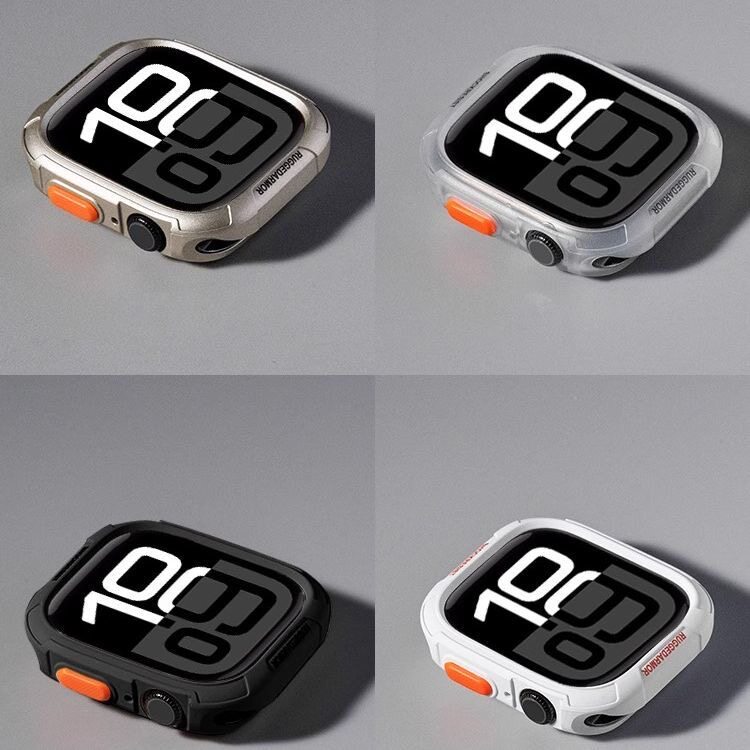 苹果手表S10保护壳适用apple iwatchS8/9 7 5 4se硅胶套ultra防摔