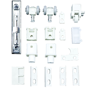 老款35型号小折叠门全套配件铝合金卫生间移门吊轮下导向轨道门件
