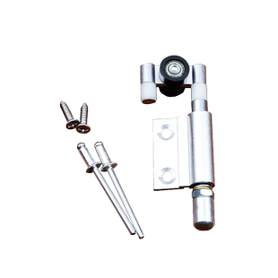 无下轨折叠门吊轮配件玻璃推拉小折叠门移门滑轮合页铰链五金配件