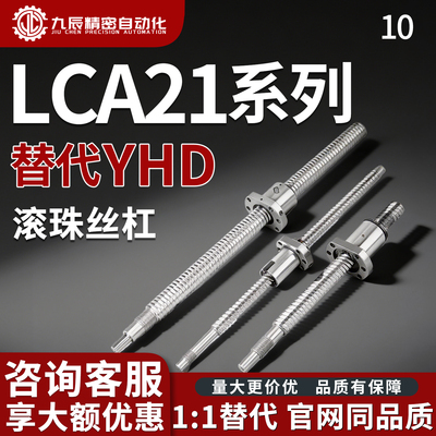 滚珠丝杠LCA21-10-2 4-L100 L150 L200 L250 L300 L400L500-F9-P4
