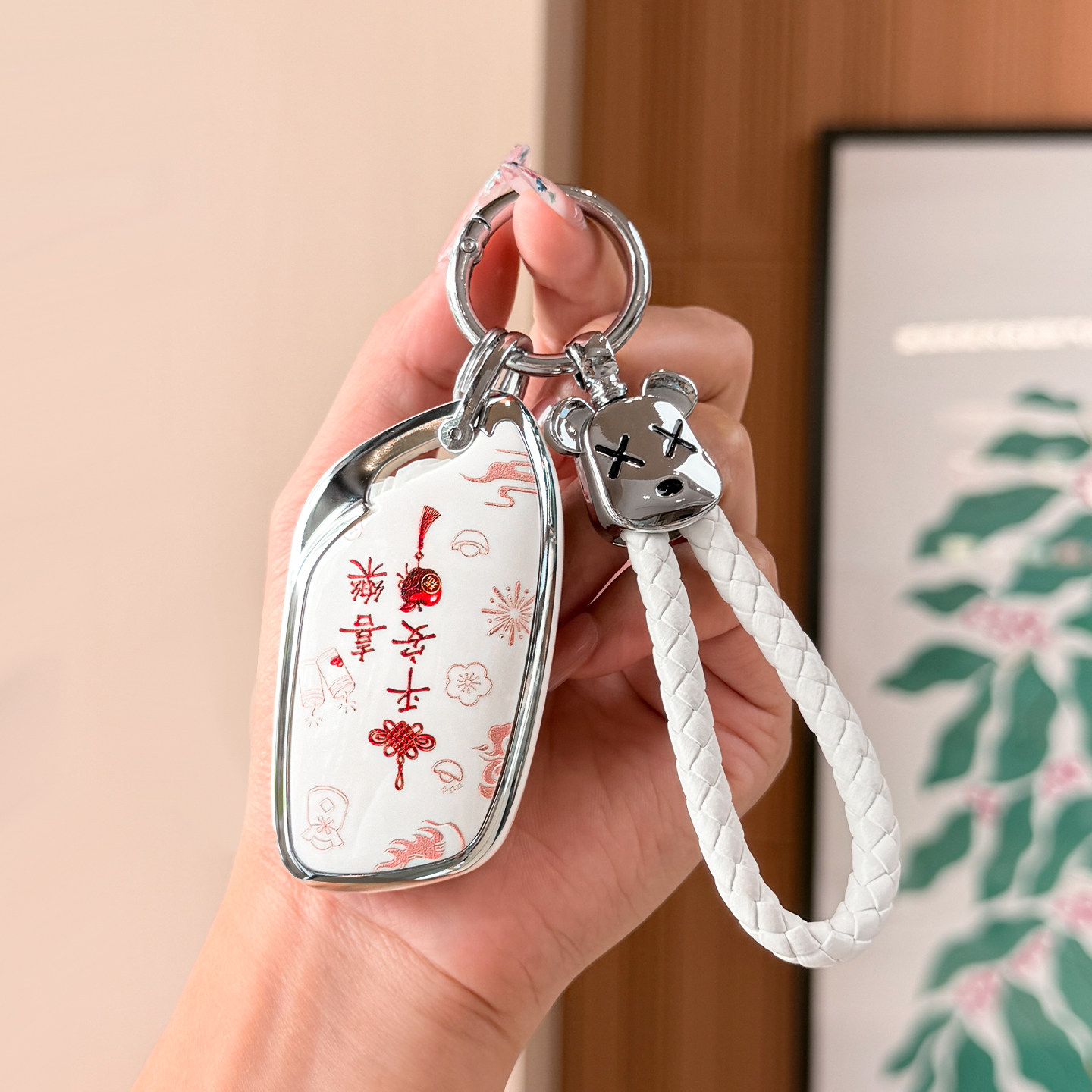 名爵汽车钥匙套新款情侣挂件配件图片