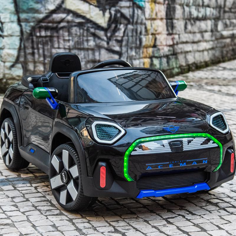 宝马MINI儿童电动车四轮男女汽车可坐小孩充电遥控摇摆玩具跑车