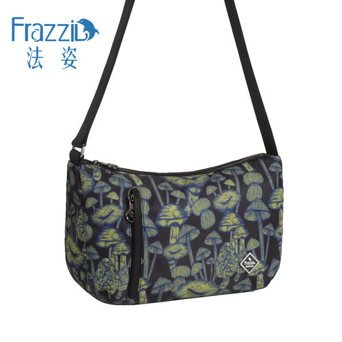 Frazzil/法姿包女斜挎包新款休闲尼龙旅游单肩小包时尚花色妈咪包