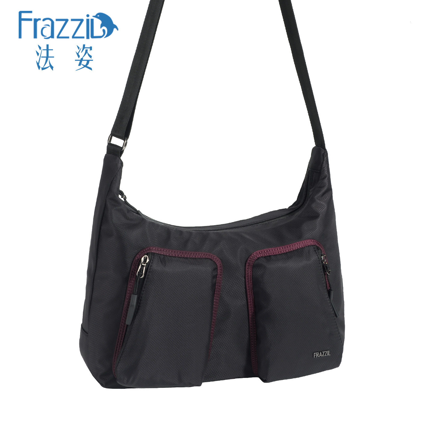 Frazzil/法姿女包斜挎包2026新款休闲尼龙旅游大包时尚纯色妈咪包