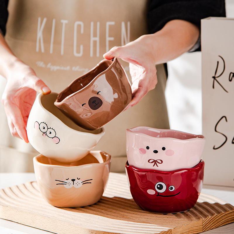 陶瓷碗家用2025新款高颜值餐具面碗饭碗个人专用小碗乔迁新居礼品