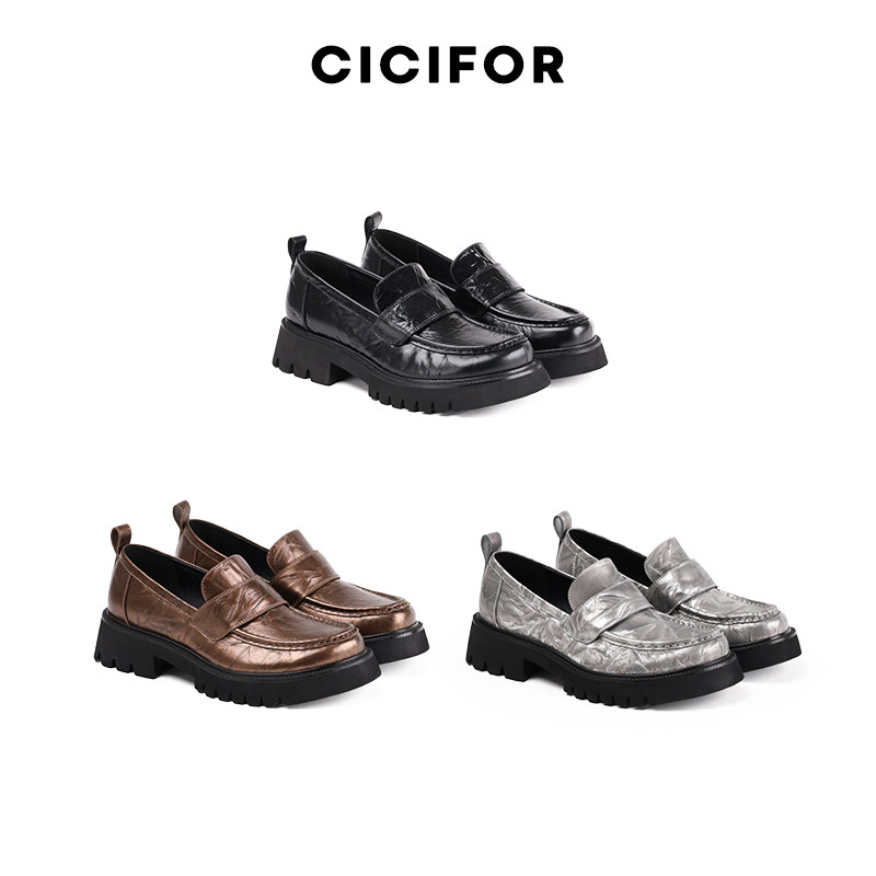 CICIFOR厚底平跟乐福鞋复古