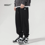 Демисезонные осенние штаны, трендовые черные спортивные повседневные брюки для отдыха, коллекция 2022, свободный крой