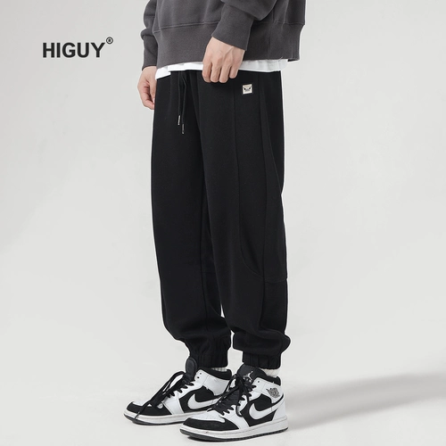 Демисезонные осенние штаны, трендовые черные спортивные повседневные брюки для отдыха, коллекция 2022, свободный крой