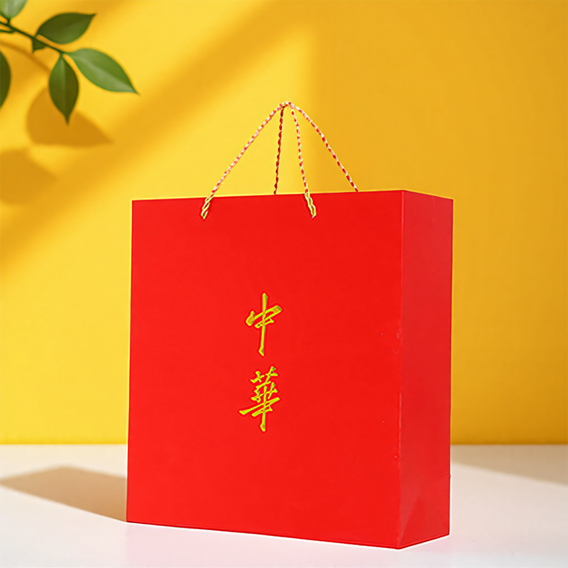 红色中华双中支10条装节日礼品包装子中国烟草细支香烟手提袋定做