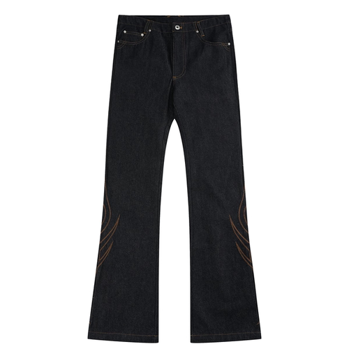 noE图腾刺绣原浆13盎司牛仔裤