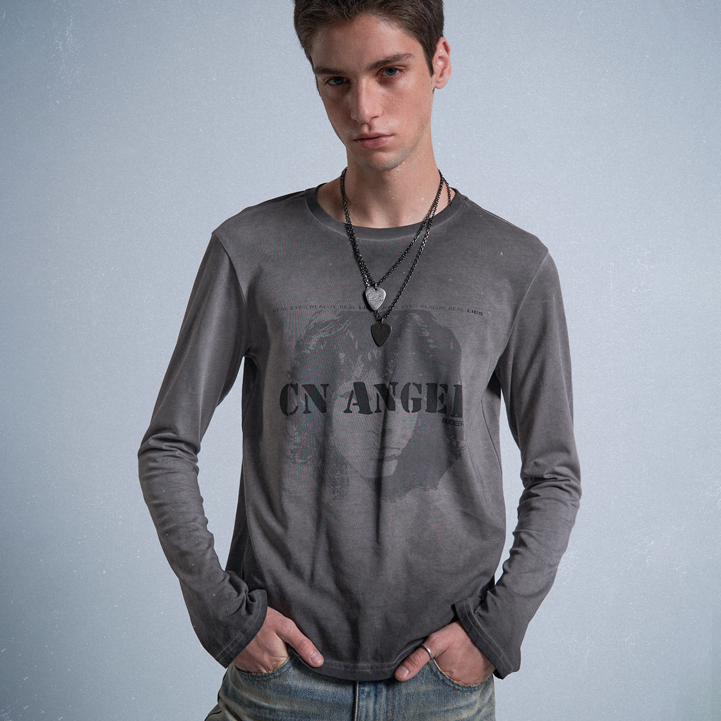 （noE)CNangle水洗炒色修身长袖