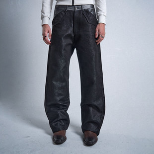 特殊银织线翻13oz原浆直筒牛仔裤 mosen RUDEBART骷髅 noE