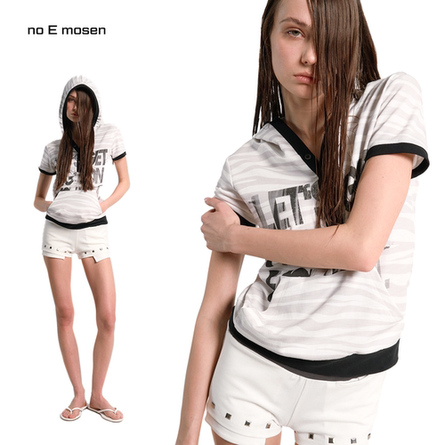 （noE）'hightClub'虎纹连帽短袖