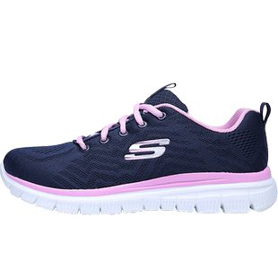 Skechers斯凯奇女鞋跑步鞋春夏透气网鞋官方旗舰轻便网面运动鞋女
