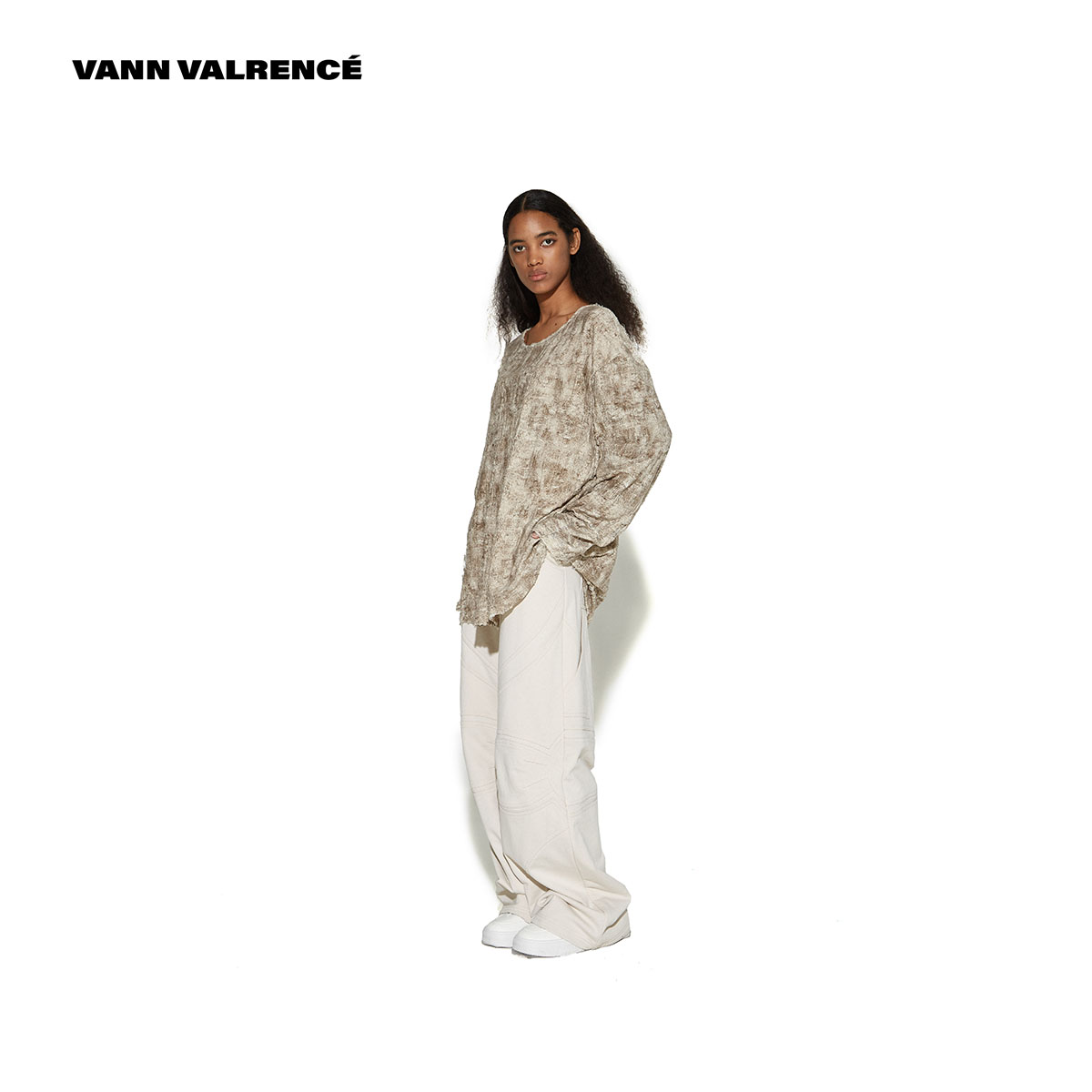 结构线美式抽绳纯棉针织卫裤