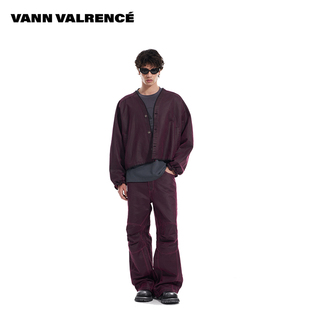 VALRENCE 高瀚宇同款 VANN 宽松直筒微辣长裤 结构分割休闲时尚