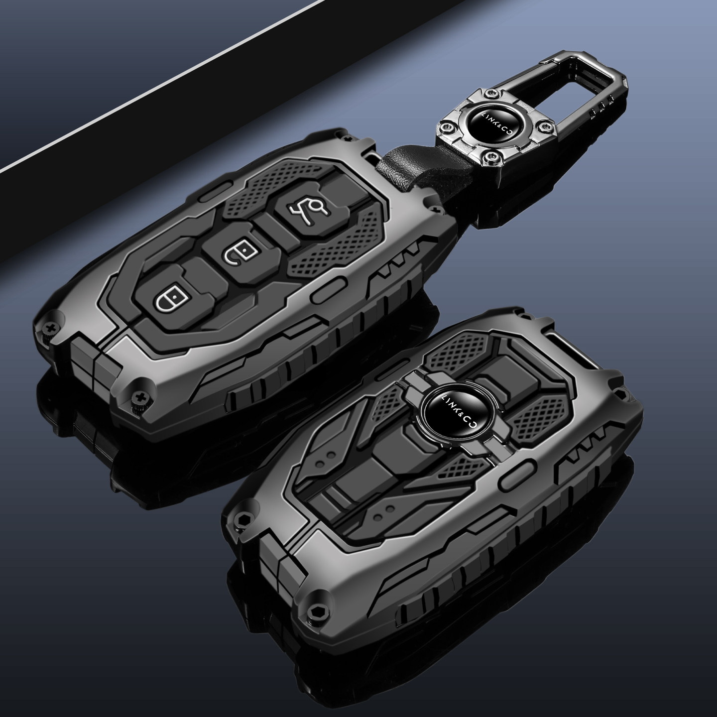 领克时尚新款金属机甲风钥匙套