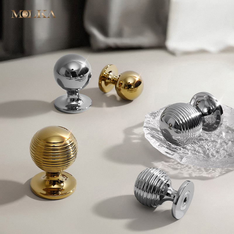 法式黄铜柜门拉手镀铬银色衣柜抽屉橱柜厨房圆球鞋柜单孔极简把手,基础建材,小拉手,淘宝优惠券,粉丝福利购,淘宝优惠卷