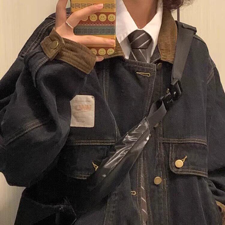 复古拼接少年感牛仔外套
