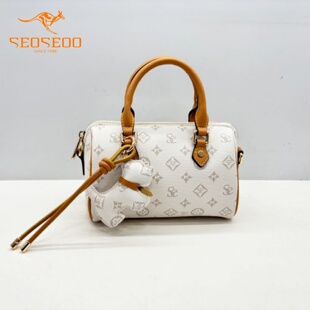 SEOSEOO九州袋鼠女包正品2026新款百搭印花枕头包单肩斜挎包78716