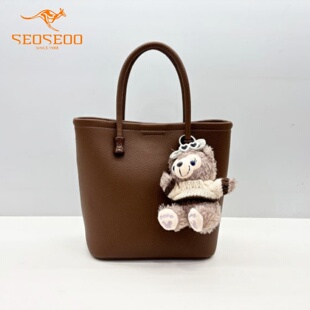 SEOSEOO/九州袋鼠女包2025新款商场同款小清新菜篮子手提包792523