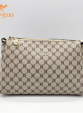 SEOSEOO九州袋鼠女包正品2025新款百搭印花妈妈包单肩斜挎包78427