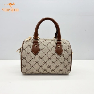 SEOSEOO九州袋鼠女包正品2025新款时尚印花枕头包托特包斜挎78646