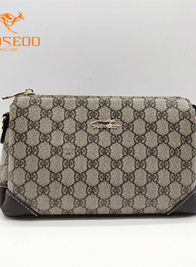 SEOSEOO南奥九州袋鼠女包正品2025新款印花小方包休闲斜挎包78372