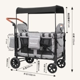 Дорожная детская складная коляска для близнецов с сидением для кемпинга, можно сидеть и лежать