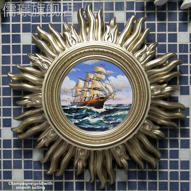 网红美国入口太阳道装挂画过酒客店卧拿破仑油画厅沙发背景室墙壁