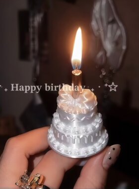 蜡烛蛋糕造型ins风戒指写真