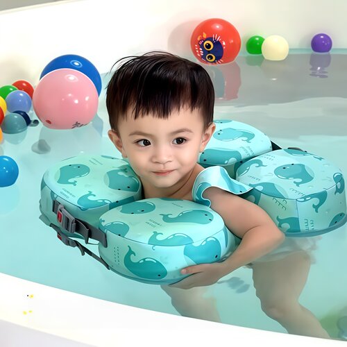 婴儿腋下漂浮圈宝宝游泳防侧翻保护神器轻便便携辅助漂浮泳池用品