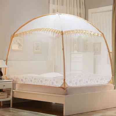 新款升级蒙古包蚊帐三开门拉链防蚊有底无底1.2米1.5m1.8m床家用