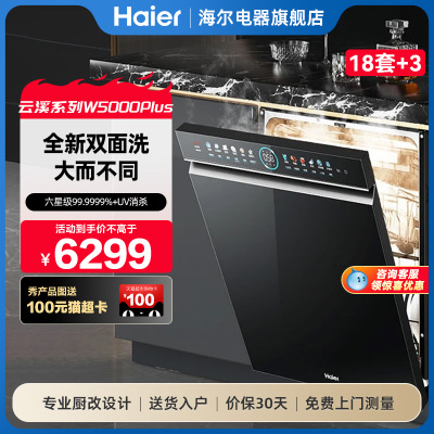 Haier大容量变频双面洗洗碗机