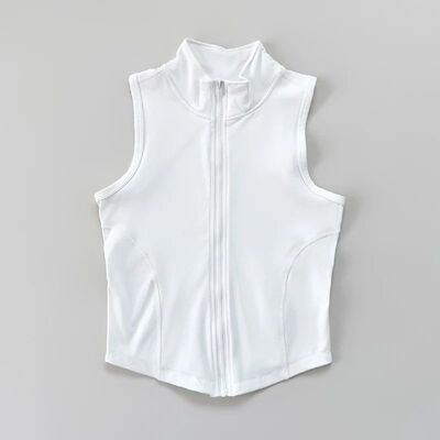 拉链速干运动马甲训练背心上衣女