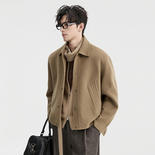 伯爵卓尔25初冬高级感双面呢全羊毛外套男士通勤行政短款毛呢夹克
