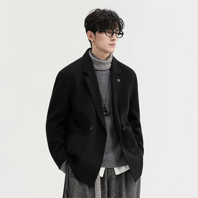 伯爵卓尔25初冬100全羊毛双面呢西装外套男士高级感 通勤毛呢大衣