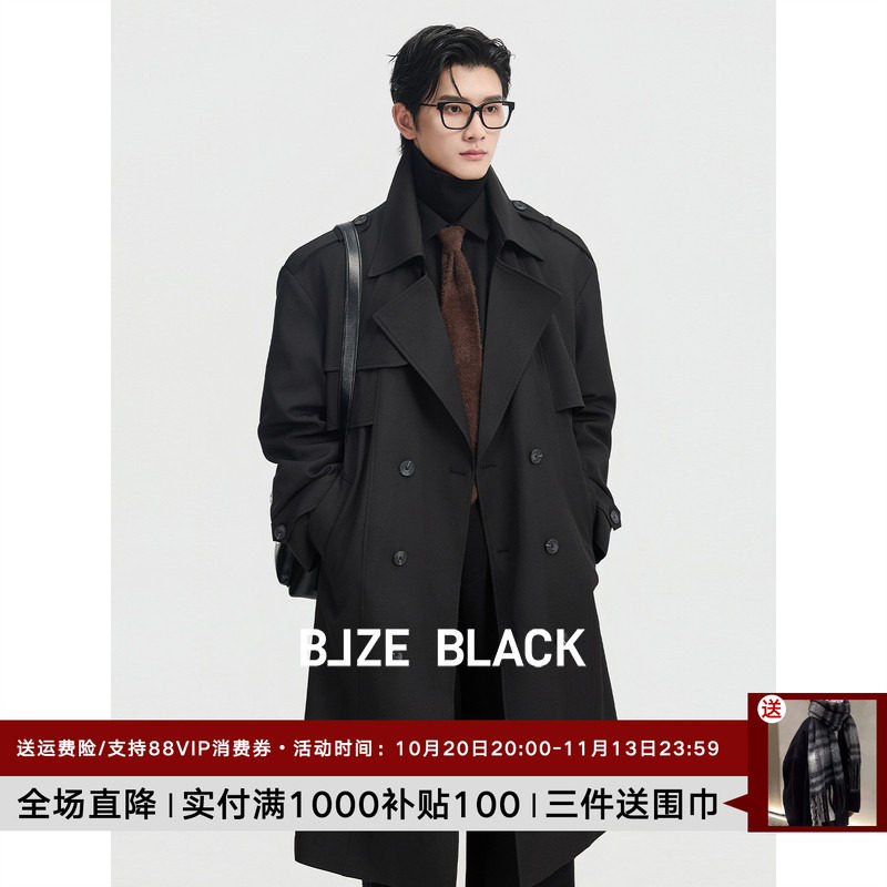 可拆卸内胆高级设计感长款过膝男26秋冬季战壕风衣外套派克羽绒服