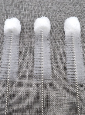 带有棉球棉纱头的尼龙清洁刷试管瓶烧瓶气缸广口花瓶杯子清洁工具