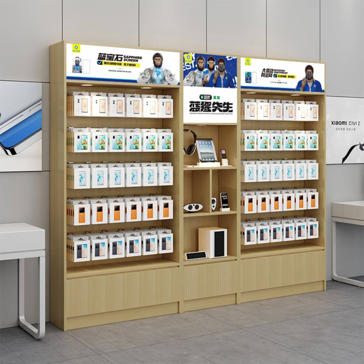 新款手机配件展示架卡槽手机配件展示柜/陈列柜/展示
