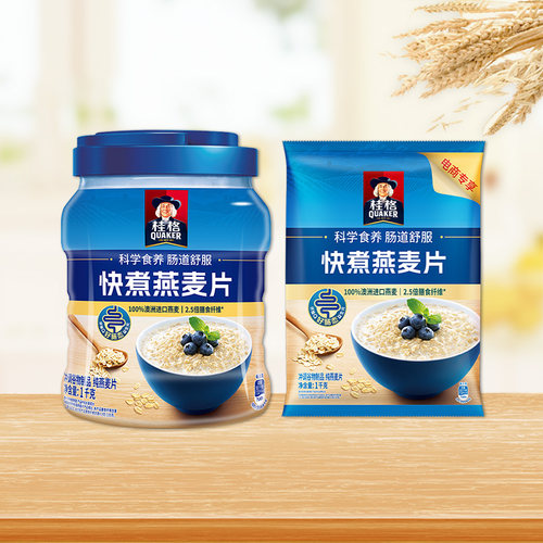 燕麦片1000g*1罐装冲饮谷物桂格