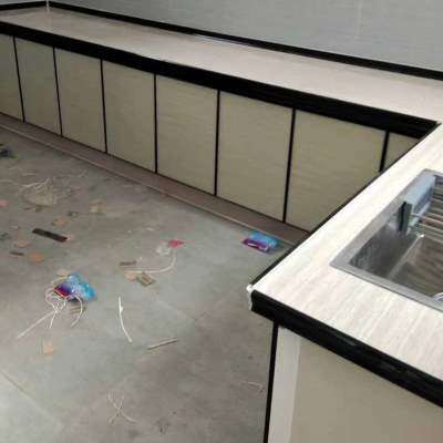 瓷砖橱柜台面收边条封边砖夹灶台铝合金包边型材配件卡槽上挡水条