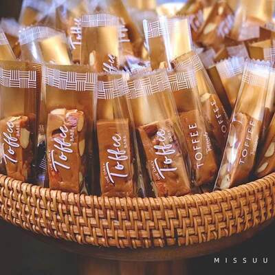 法式手工海盐杏仁toffee太妃糖坚果巴旦木硬喜糖不粘牙休闲 零食