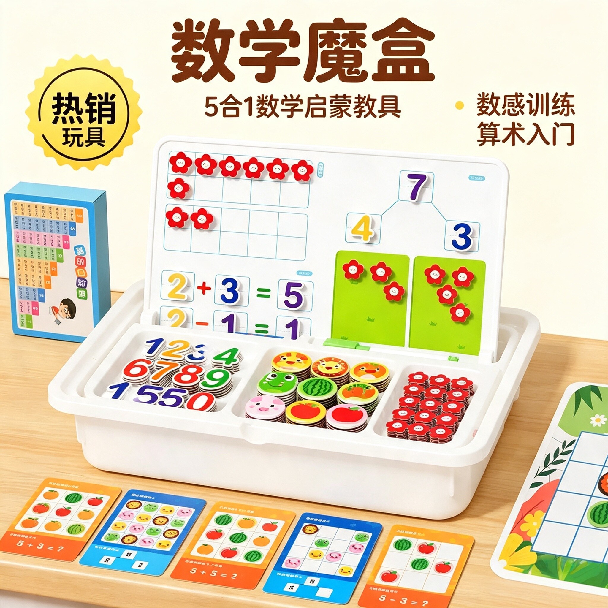 5合1数学魔盒一年级磁力套装