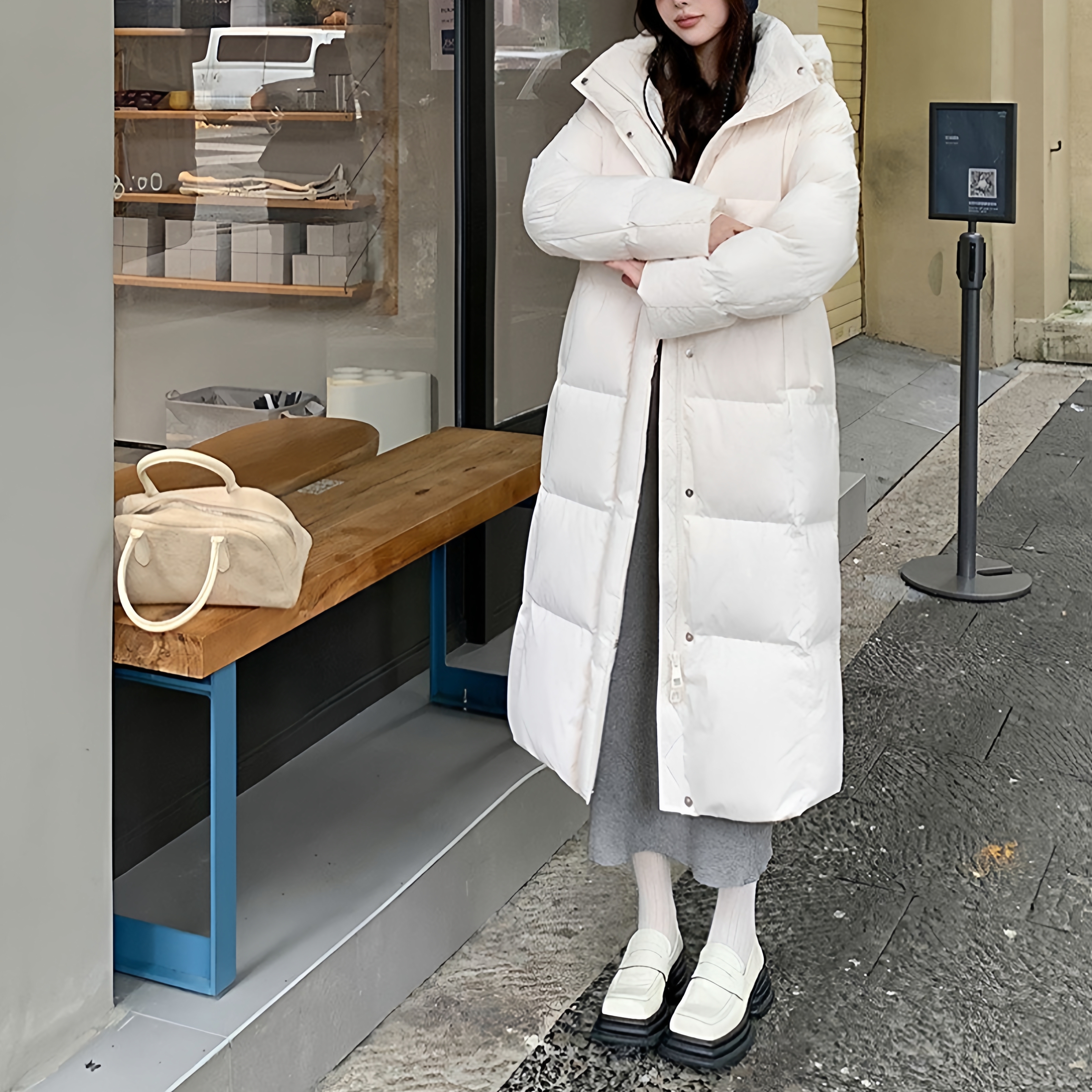 羽绒服女过膝超长款冬季加厚