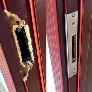 卧室木门锁槽损坏加长挡片包边专用修复锁扣板门锁导向片门框锁孔