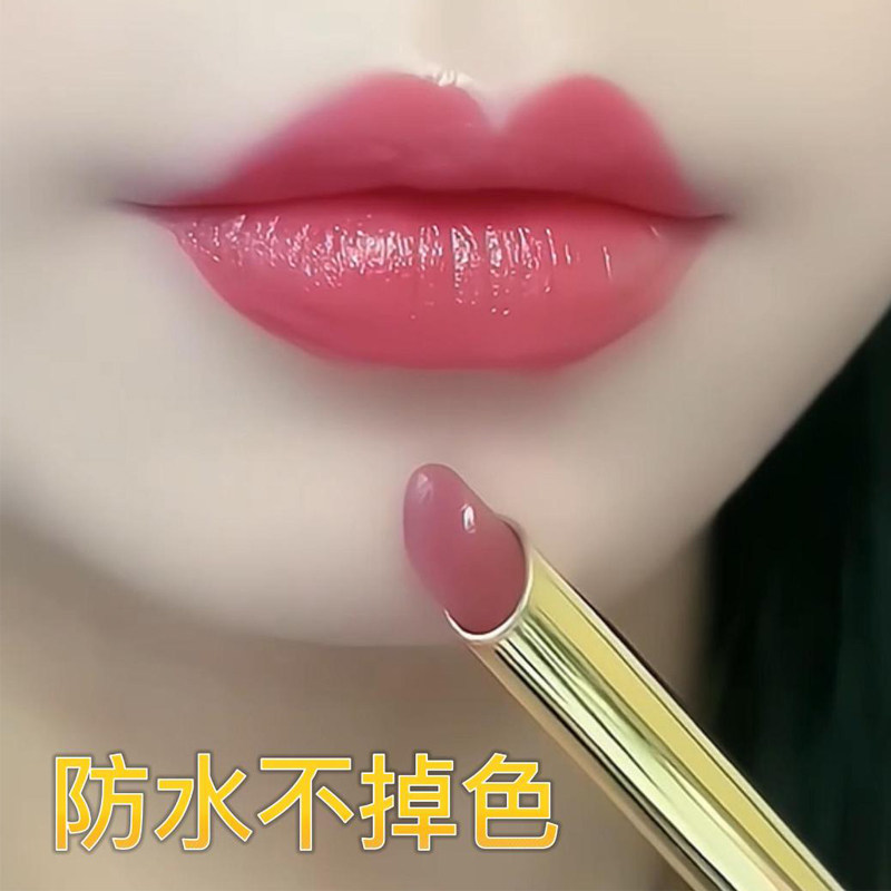 不掉色不沾杯奶茶色口红雨衣哑光持久不脱色保湿防水显白豆沙色