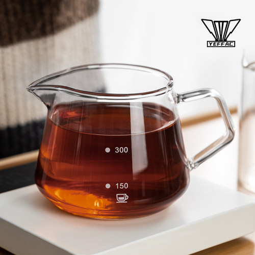 简约分享壶 简约造型咖啡分享壶云朵壶高硼硅玻璃耐热防爆公道杯