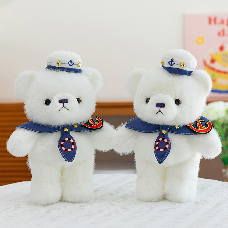 可爱海军领带小熊毛绒玩偶
