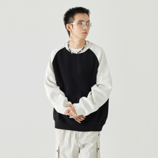 插肩袖 GOLFCROSS基础款 圆领套头卫衣宽松休闲 明星同款